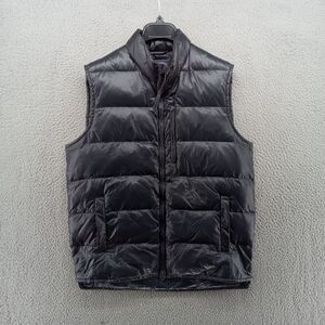 J Crew Jacket Mens Medium Blue Quilted Box Pleat‎ Down Puffer Nylon Shell